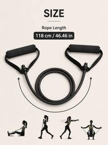 5 Sets 5-Level Resistance Bands With Handles, Suitable For Home Fitness, Pilates And Body Shaping - Multicolor - View 11