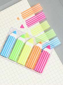 20pcs Cute Cartoon Semi-Transparent Index Sticky Notes, Student Note-Taking Key Point Marking Memo Paper, Back To School Season - A - View 4