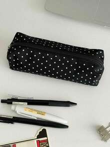 1 Stück süßes gepunktetes Federmäppchen, große Kapazität, Aufbewahrungstasche für Stifte und Stifte für Schüler, multifunktionale Reißverschluss-Tasche, kann neutrale Stifte, Textmarker, Radiergummis, Korrekturband und kleine Schreibwaren aufbewahren. Leicht und tragbar, geeignet für Schüler, Prüfungen, Büro und den täglichen Gebrauch. Schulanfang Saison (zufälliger Reißverschluss-Stil), Schulanfang - A - Übersicht 8