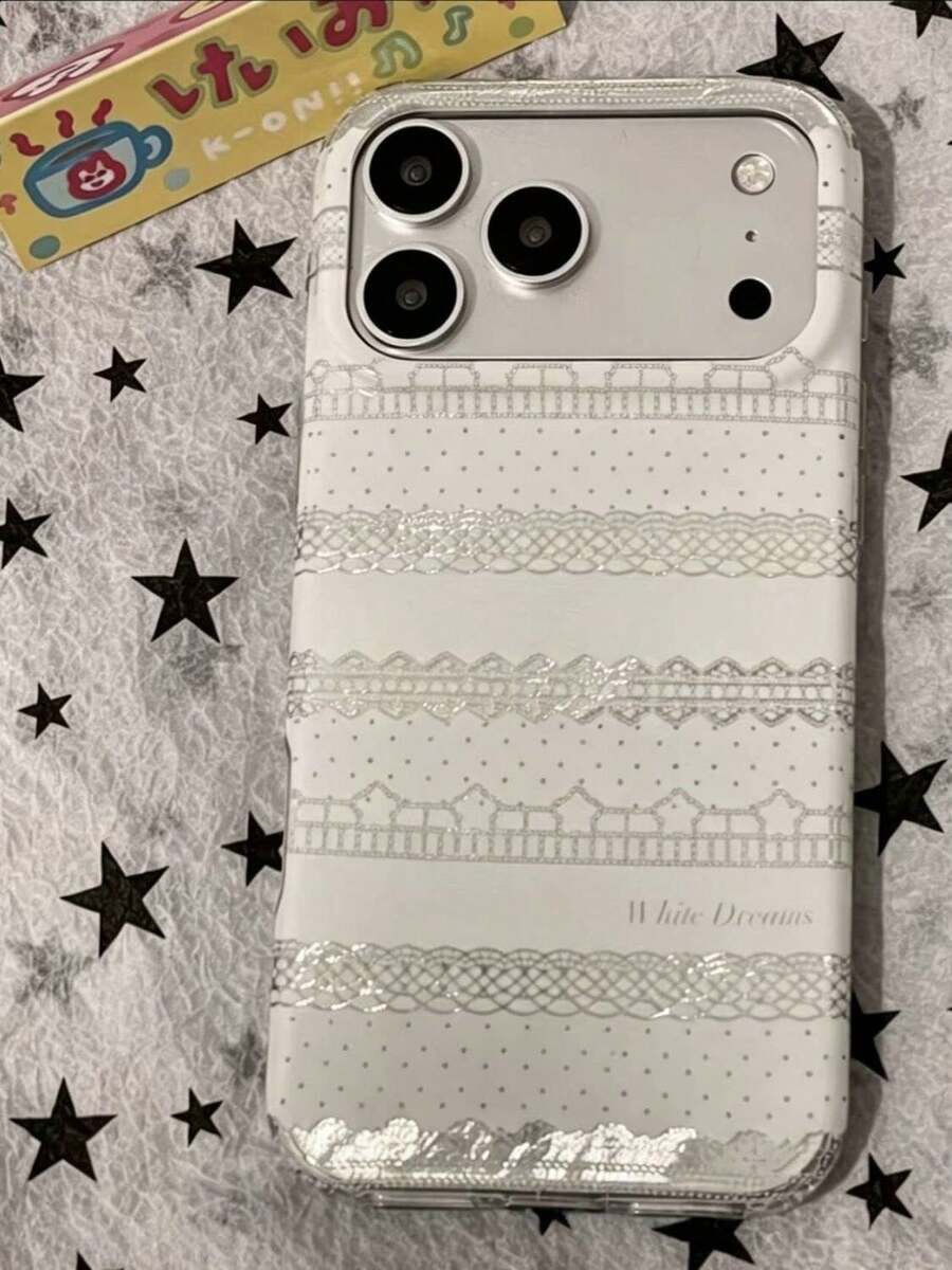 1pc Glacier Pattern Korean Style Polka Dot Hollow Lily Flower Minimalist Niche Phone Case Compatible With Iphone 17 Pro Max/17 Pro/17/16 Pro Max/16 Pro/16/15 Pro Max/15 Pro/15/14 Pro Max/14 Pro/14/13 Pro Max/13 Pro/13/12 Pro Max/12 Pro/12/11 Pro Max, Shockproof IMD Printed, Fashionable, Unique, Suitable As Birthday Gift, Holiday Gift - Multicolor - View 1