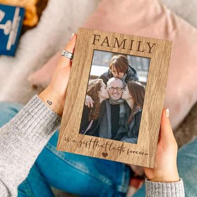 Vintage Wooden Home Photo Frame - Suitable For Desktop Display, Perfect Gift For Independence Day, Ideal Photo Display Choice | Vintage Photo Frame | Wooden Photo Frame, Home Decor Wall Accent