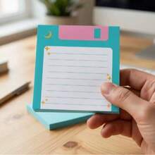 4pcs Cute Retro Floppy Disk Shaped Sticky Notes, 4 Color Decorative Memo Pad, Retro Computer Style Notebook, Suitable For Desktop Office Student Stationery - Sticker - View 5