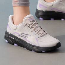 Skechers Women's GO RUN Hyper Burst Thick-Soled Cushioning Running Shoes - Grey - View 3
