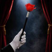 Rose Magic Costume Set, Magic Wand Transforming Flower, Folding Rose, Empty Hand Rose Transformation, Visual Magic Trick, Close-Up Magic Performance, Suitable For Party, Valentine's Day, Surprise Magic Props - Multicolor - View 6