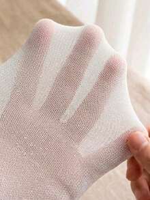 1/5/10/20/30 Pairs Women's White Boat Socks, Thin Breathable Summer Low-Cut Non-Slip No-Heel Invisible Socks - White - View 4