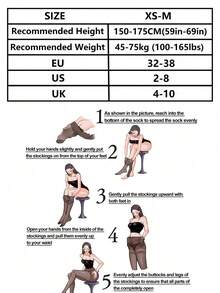 1 Pasang Kaos Kaki Panjang Klasik Core-Spun Anti-Sobek untuk Anak Perempuan, Cocok untuk Liburan Musim Panas - MultiWarna - View 6