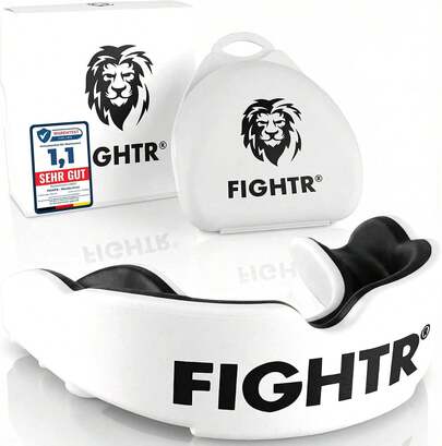 FIGHTR? Premium Mouth Guard - For Excellent Breathing &Amp; Easy To Fit | Sports Mouth Guard For Boxing, MMA, Football, Lacrosse, Hockey And Other