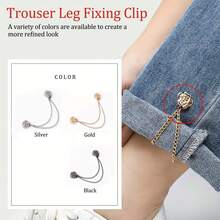 2/6pcs Multi-Function Magnetic Clothing Clips, Strong Button Clips For Pants, Sleeves, Cuffs, Hems, Clothing And Headscarf Decoration, Detachable, No Nails Or Sewing Required, Metal Clips For Shortening And Tightening - Multicolor - View 3