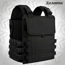 Chaleco Táctico Kampak RY25 Chaleco Deportivo Multiuso Porta Placa Unitalla con Parches gratis - Negro - Ver 1