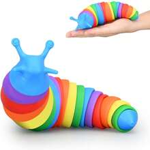 1pc Random Color Rainbow Caterpillar Keychain, Flexible Segmented Silicone Worm Pendant, Suitable For Keys, Backpacks, Handbags, Zipper Decoration And Daily Accessories - Multicolor - View 10