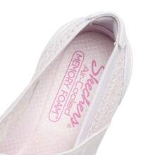 Skechers Women's Mary Jane Elastic Strap Wedge Comfort Walking Shoes Loafers - Mauve Purple - View 7