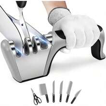 SOKANY 4-In-1 Multi-Function Knife Sharpener, 4-Slot Professional Sharpener, One-Click Repair For Knives And Scissors, Fast And Efficient, Non-Slip Base, Suitable For Ceramic Knives, Steel Knives And Scissors, Essential Kitchen Appliance - Multicolor - View 2