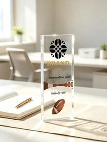1pc Customized Sports Acrylic Trophy, Engraved Logo Text, Personalized Athlete Medal, Basketball Football Baseball Player Award, Sports Competition Team Ceremony Recognition Gift - Multicolor - View 15