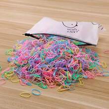 1000/2000pcs/Pack Disposable Elastic Hair Ties, Suitable For Hairstyling, Daily Decoration, All-Season Use And Gym - Multicolor - View 17