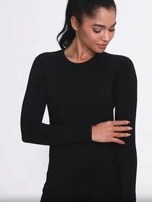 4pcs Women's Thermal Underwear Set, Thin Fleece Lined Elastic Slim Fit Long Sleeve Top + Leggings, Winter Base Layer Set - Black - View 9