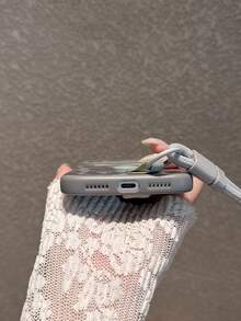 Full Coverage Anti-Drop Soft Grey Leopard Print Phone Case + Wrist Strap Compatible With IPhone 18 Pro Max/18 Pro/18/17 Pro Max/17 Pro/17/16 Pro Max/16/16 Pro/16 Plus/15/15 Pro Max/15 Pro/15 Plus/11/12/13/14 Pro Max/12 Pro/12 Pro Max/13 Pro/13 Pro Max/14 Pro/14 Pro Max/14 Plus Protective Cover, Style High-End Vibe - Gray + Lanyard - View 10
