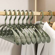5pcs/10pcs Extra Wide Shoulder Non-Slip PET Transparent Clothes Hangers, Thickened Home Laundry Hangers, Dry And Wet Dual-Use Home Clothes Drying Racks, Wardrobe Storage Hanging Racks, Suitable For Shirts, Pants, Coats And Suits Hangers - View 10