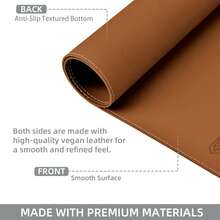 2PCS Large Rollable Desk Mat & Mouse Pad Gift Set, Suitable For Office, Home, Gaming. 8 Colors Double-Sided Non-Slip, Thick PVC Leather, Rollable Design, Suitable For Computer Desk Use. - View 5