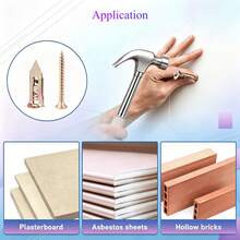 Bộ 50 ống nở và vít treo tường thạch cao chịu lực nặng - vít và neo tự khoan, phù hợp để treo rèm, giá treo khăn, đèn, gương, kệ và đồ dùng nhà bếp - 100 CÁI/BỘ - Xem 7