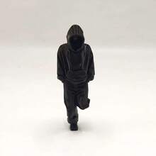 Black And White Faceless Thinker Model Collectible Figurine, Durable Plastic Decorative Ornament, Computer Desk Decor, Entryway Decoration, Perfect Decorative Piece For Hobbyist Model Collectors - A - View 7