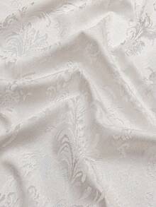 1pc Beige European Floral Sheer Curtain Panel, Suitable For Living Room/Bedroom/Dining Room/Balcony Home Decor, Ocean View Villa Decor, Conference Room/Office Decor, Holiday Party Decor, Keyhole Design, Easy To Remove/Replace/Store - Beige - View 5