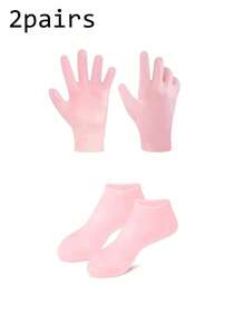 1 Set Hand & Foot Care Tools (Gloves + Socks) / 1 Pair Gloves, Softening And Exfoliating Hand & Foot Care Tools For Dry Cracked Skin, Soft Silicone Gel, Care Tools, Hand Care For Dry Cracked Heels And Softening Rough Skin - A - View 16