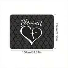 1 buah Alas Bagasi Mobil Universal, Alas Bagasi Anti Selip Tahan Air dengan Motif Cetak, Cocok untuk Dekorasi Interior Bagasi Kendaraan, Bahan Poliester, Motif "Blessed" dan Salib Hati - Diberkati - View 11
