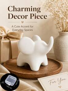 3D Printed Cute Elephant Figurine, Modern Minimalist Animal Sculpture, Creative Design Home Decor, Suitable For Living Room, Bedroom, Bookshelf And Office Desk Small Desktop Ornament, Housewarming Gift, Room Decoration - Multicolor - View 11