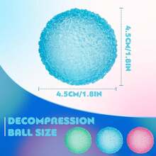 1pc Taba Frosted Texture Grass Ball Squeeze Toy, Slow Rebound Maltose Gel Fidget Toy, Soft Lightweight Portable Relax Toy, Sensory Stress Relief Toy, Perfect Back To School Christmas Halloween Thanksgiving New Year Gift For Kids - Multicolor - View 17