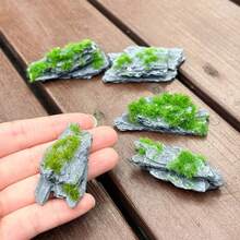 5pcs Random Shape Asymmetrical Simulation Rock For Micro-Landscape, 4-6cm/1.57-2.36in Length Model Forest Rock Outdoor Decoration - Multiple Styles - View 2