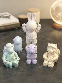 Molde de Vela de Silicone de Foguete Espacial e Astronauta, Vela de Aromaterapia DIY, Sabonete, Bálsamo, Molde de Resina Epóxi, Pode Fazer Decoração de Mesa e Carro, Artesanato Feito à Mão, Adequado como Presente para Amigos, Decoração de Casa e Presente de Feriado, Molde de Silicone, Molde de Resina, Molde de Gesso - Vários estilos - Visão 9