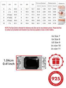 925 Sterling Silver Fashion Exquisite Wide Band Men's Ring, Hollow Inlaid With Synthetic Cubic Zirconia, High-End Textured Design, Suitable For Daily Wear, Vacation, Banquet, Perfect Life Surprise Gift - Silver - View 2
