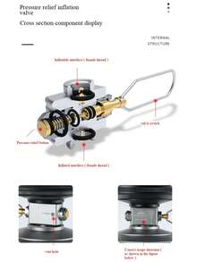 CAMPINGMOON Outdoor Camping Kitchen Pressure Relief Inflator Valve Gas Tank Converter Aluminum Alloy Adapter Connector Accessory Z15 - A - View 8