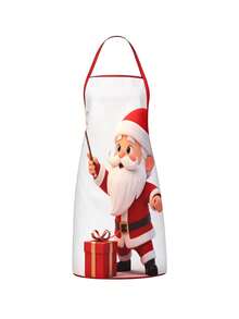 2Pcs Christmas Tree Snowman Print Apron Set, Holiday Kitchen Cooking Baking Aprons For Xmas Party Home Decor GiftSnowman Print Holiday Cooking Baking Aprons For Christmas Party Decoration - Multicolor - View 10