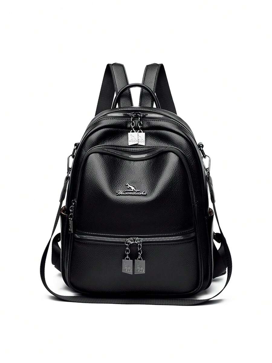 2026 New Women's Shoulder Bag High Quality PU Leather Backpack Luxury Designer Brand Backpack Large Capacity Girl Travel Book Bag