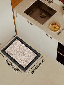 1 Pc Brown Stripes Pattern Kitchen Mat, 3.5 Mm Soft Rubber That Absorbs Water And Is Easy To Clean. Suitable For Corridors, Bathrooms, Living Rooms, Outdoor Door Mats, And Toilets. Useable Throughout The Year And For Various Holidays. - Multicolor - View 18