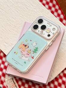 Drip Resin Forest Picnic Phone Case Compatible With Iphone 17 Pro Max 16 Full Coverage 17 Niche 14 Cartoon 13 Cat Dog 15 Soft Shell 12 Shockproof Protective Cover - Mint Blue - View 5