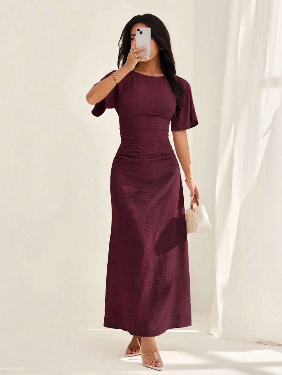 Women Long Dresses - 紅色 - 查看 1