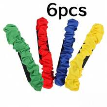 4pcs Elastic 3-Legged Race Straps, Adjustable Party Game Leg Ties,Colorful Leg Straps,Outdoor Team Challenge Game Waist Belt Set,Family Entertainment And Outdoor Activities,Multi-Color (Mixed Color) Party Supplies,Suitable For Adults And Families - A - View 11