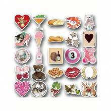 50 Peças Adesivos Decorativos de Grafite de Desenho Animado Estético Pinterest para Copos de Água, Cadernos, Bagagem, À Prova d'Água, Divertidos, Adesivos Infantis - Multicolorido - Visão 4