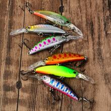 6pcs Long Lip Sinking Minnow Lure Set, Deep Diving Bionic Hard Bait, Stream Trout Bass Fishing Lure Combination - Multicolor - View 4