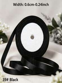 1 Roll 25 Yards 6mm Satin Ribbon, DIY Wedding Christmas Decoration Bow Making Handmade Card Gift Floral Accessories - 0.6cm Satin Ribbon - View 14