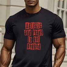 Autism Awareness Graphic T-Shirt For Men, Casual Short Sleeve T-Shirts - 款式 - 查看 1