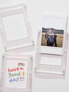 1/4/6/8/10/16pcs/Set Refrigerator Magnets, Fridge Magnets, Plastic Magnetic Photo Frames, Refrigerator Magnets, 3-Inch Photo Frame Decor, Decorative Stickers, Home Decor, Accessories, Christmas Gifts, Halloween Gifts - Transparent - View 6