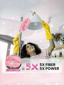 20pcs/Set 360° Rotating Electrostatic Duster Kit, Home Dusting Brush, Telescopic Feather Duster, Handheld Dusting And Cleaning Brush, Multi-Purpose Laundry Duster, Electrostatic Duster Head Replacement - Easy Dusting For Electronics, Furniture, Blinds And Ceiling Fans - Cleaning Supplies, Cleaning Accessories Furniture, Car, Keyboard, Cleaning Supplies, Cleaning Tools, Christmas Supplies - A - View 3