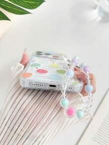 Smiling Face Painted Transparent Four-Corner Card Slot Multi-Function Card Holder Wallet Thick Anti-Drop Phone Protective Case Compatible With Ip 17/Ip 17pro/Ip 17promax/ IP16/11/16pro/16plus/16promax/16e/15Promax/13/14/12/XS/XR/7G/8P, Compatible With Samsung Galaxy S25/S25PLUS/S25 Ultra/A16/A36/A26/A56/A50/A12/A32/A52/A72/A51/A21S/A13/A14/S24/S24PLUS/S24Ultra/S20/S23/S22/A53/S20FE/S21/Phone Protective Case - Multicolor - View 6