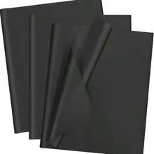 100/50 Sheets Black Tissue Wrapping Paper, Suitable For Birthday, Easter, Mother's Day, Father's Day, Halloween, Christmas, Graduation, Party And All Occasions - Multiple Styles - View 3