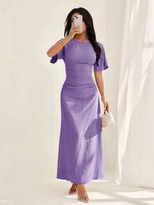 Women Long Dresses - 紫羅蘭色 - 查看 1