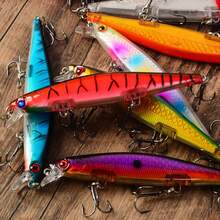 8pcs Sinking Minnow Lure Set, Realistic Reflective Hard Bait, Long Cast Fishing Lure Combination For Lake And Reservoir Bass And Pike Fishing - Multicolor - View 6