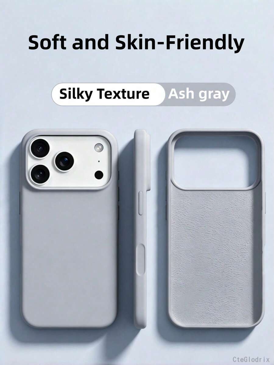 Luxury Soft Silicone Phone Case, Compatible With IPhone 17 Pro Max/16 Pro/15 Plus/14/13/12/11, Skin-Friendly Texture, Anti-Fingerprint, Shockproof And Drop Protection Case